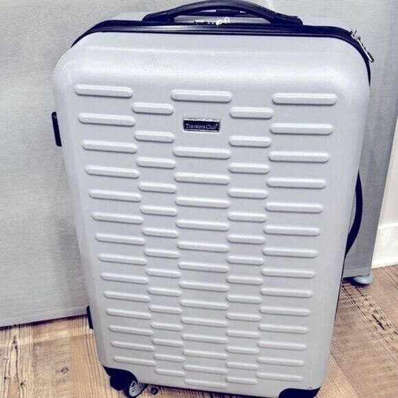 TRAVELERS CLUB Shannon Spinner Expan. Luggage ”suitcase silver gray 24 - Picture 8 of 11